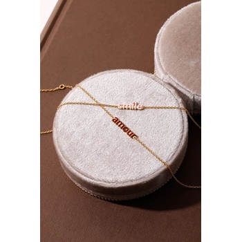 Design Letters Позлатена сребърна гривна Design Letters (90501024BURAMOUR)