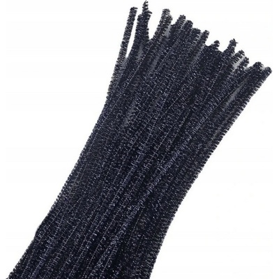 Chlupaté drátky černé, 6mm/30cm,40ks