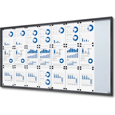 Jansen Display Interiérová vitrína 24 x A4 SLIM 1781 x 948 mm