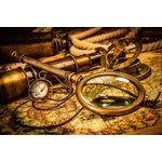 DIMEX ART Флизелинов фототапет карта с телескоп 375 x 250 см