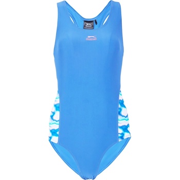 Slazenger Дамски бански костюм Slazenger Splice Racerback Swimsuit Womens - Blue/Purple