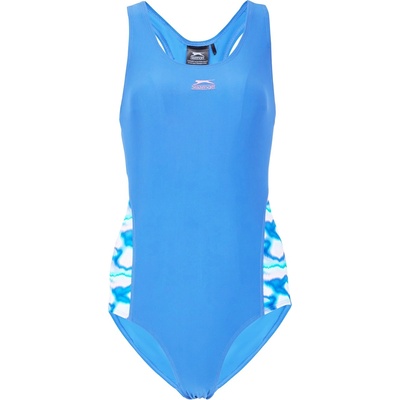 Slazenger Дамски бански костюм Slazenger Splice Racerback Swimsuit Womens - Blue/Purple