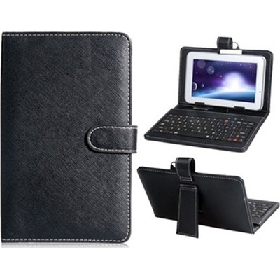 Tablet Bag 7" Leather + Keyboard, Black (G0214B)