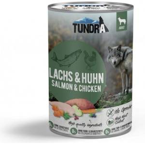 TUNDRA grain free - консерва за кучета със сьомга и пиле, БЕЗ ЗЪРНО, 400 гр, Германия - 601ve
