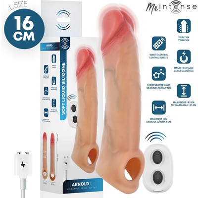 Вибриращ пенис удължител с дистанционно, 16см. - Mr. Intense Arnold (D-245171)