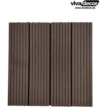 Wpc Декинг | Цвят: Кафе | Размери: 30*30*2, 3см
