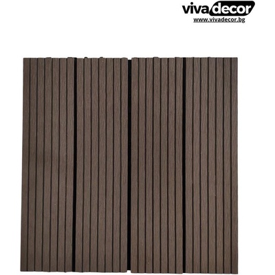 Wpc Декинг | Цвят: Кафе | Размери: 30*30*2, 3см