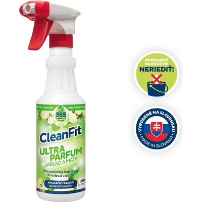CleanFit Ultra Parfum Jablko+mäta osviežovač 550 ml