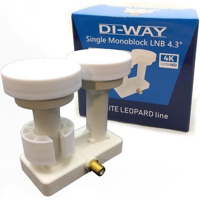 DI-WAY LNB MONOBLOCK SINGLE 0,1dB 4,3st WHITE LEOPARD LINE – Zbozi.Blesk.cz