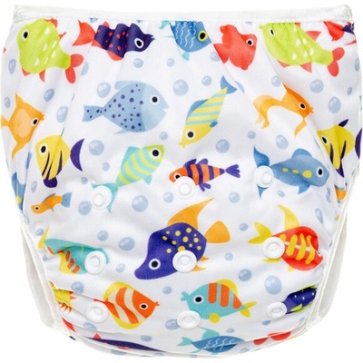 T-TOMI Diaper Swimwear Blue Fish prateľné plienkové plavky