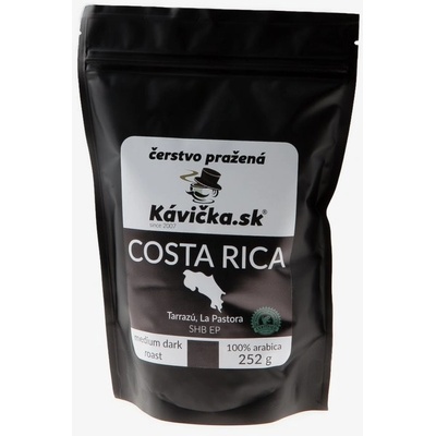 Kávička.sk Costa Rica Tarrazú La Pastora SHB EP Rainforest Alliance 250 g
