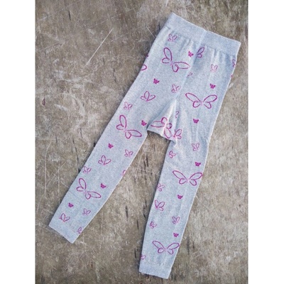 Dívčí punčochové legíny Málka světle šedý melír