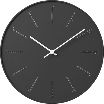 Lemnos Стенен часовник Divide черен (NL17-01 BK)