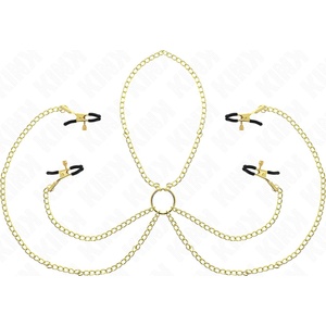 Kink 4 Nipple & Clit Clamps Adjustable Gold