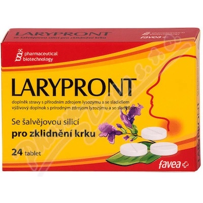 Pharmaceutical Biotechnol Larypront se šalvějovou silicí 24 tabliet
