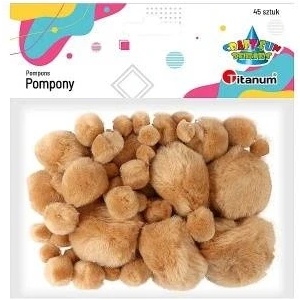 TITANUM Acrylic meringue pompons mix sizes 45pcs