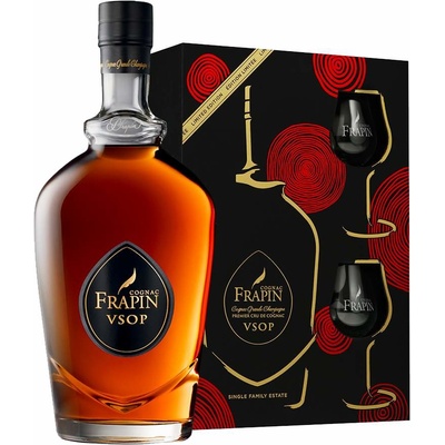 Frapin Cognac VSOP 40% 0,7 l (dárkové balení 2 sklenice)