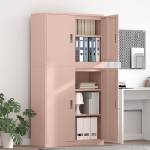 vidaXL Шкаф за съхранение 2 бр. Розово 90 x 40 x 175 см Стомана (3438718)