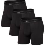 Saxx Мъжко синтетично термобельо Saxx Daytripper Boxer Brief Fly 3-Pack Synthetic base layer - Black (014-1940-0114)