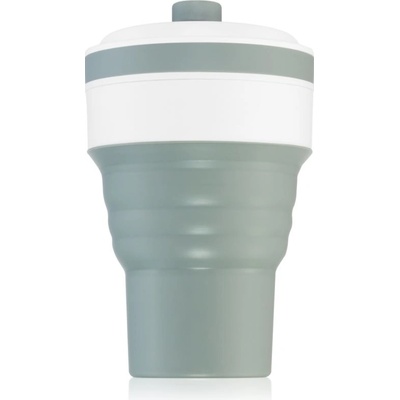 KidPro Collapsible Mug hrnek s brčkem Grey 350 ml