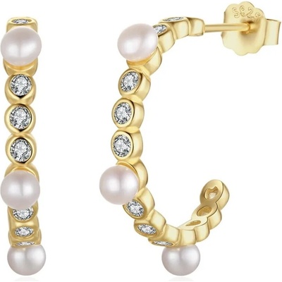 Majya Strieborné náušnice DANIKA pozlátené 11695