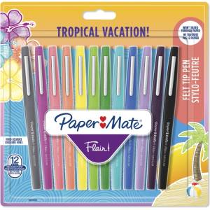 Newell Флумастри Flair 12 цвята, tropical (27598-А-TROPICAL)