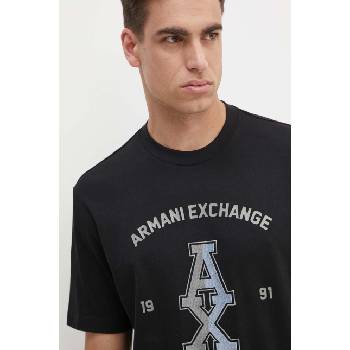 Giorgio Armani Памучна тениска Armani Exchange в черно с принт 6DZTLR ZJLFZ (6DZTLR.ZJLFZ)