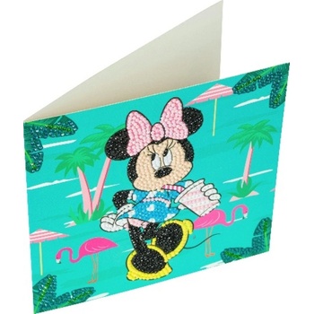 Craft Buddy Поздравителна картичка с диамантен живопис Craft Buddy - Мини Маус на почивка (CBCCK-DNY807)