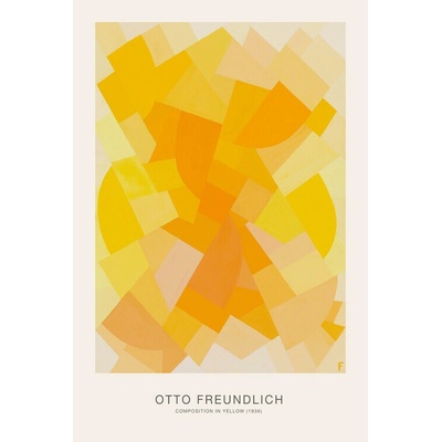 autor Plagát, Obraz - Composition in Yellow (Abstract Painting) - Otto Freundlich, 26.7 × 40 cm
