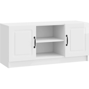 vidaXL ТВ шкаф Бял гланц 102 x 34, 5 x 47 см Инженерна дървесина (895849)