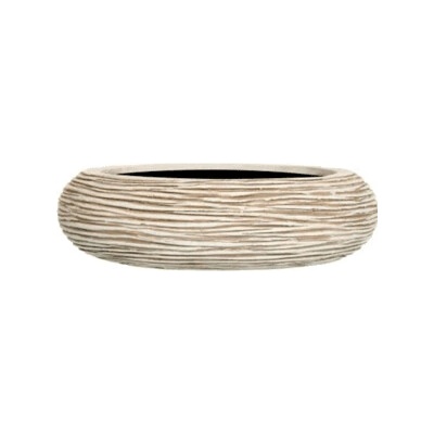 Capi Nature Bowl round rib I ivory 35x10 cm