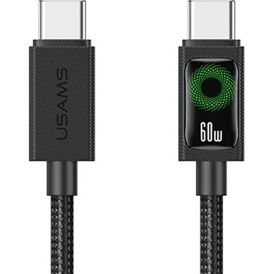 USAMS U92 кабел за данни Type-C - Type-C, 120 см, ЧЕРЕН SJ773USB01 (SJ773USB01)