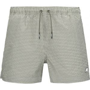 K-Way Мъжки бански слипове K-Way Hazel Check Beach Swim brief - White / Green Lichen - размер 3XL (050-2432-0115)