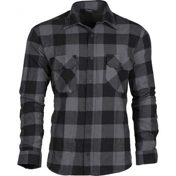 Košeľa Mil-Tec flanelová light čierna / Shadow grey