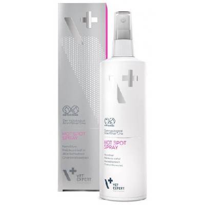 HOT SPOT SPRAY - спрей за локална употреба при кучета и котки, при справянето с одрасквания и претърквания на кожата или като подпомагаща козметика при алергични кожни лезии, 100 мл - Vet Expert - Полша