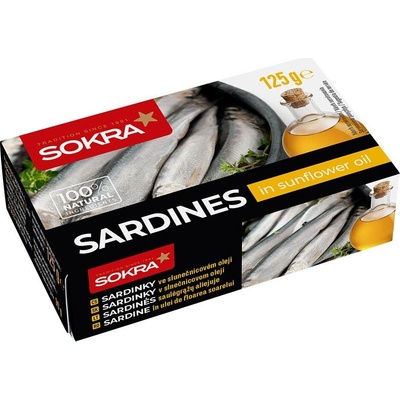 Sokra Sardinky ve slunečnicovém oleji 125g