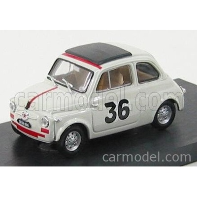 Brumm Fiat Nuova 500 N 36 Preparata Gigetto Giraldi Premio Campagnano Vallelunga 1965 Ignazio Giunti Světle Šedá 1:43