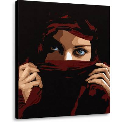 Ručne maľovaný POP Art obraz Aicha - 50x50 cm