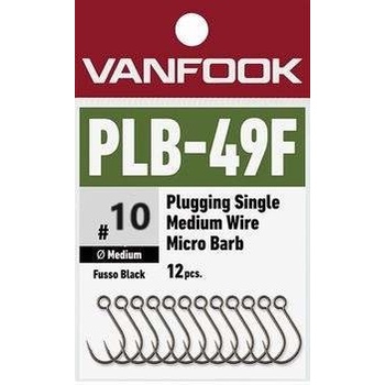 Vanfook PLB-49F Plugging Single Medium Wire Micro Barb vel.10 12 ks