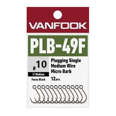 Vanfook PLB-49F Plugging Single Medium Wire Micro Barb vel.10 12 ks
