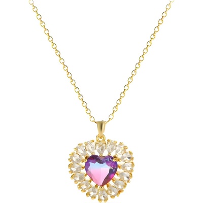 HARAHU Дамски Колие sc-38903 - Лилав / Златен kp38903 (sc-38903)