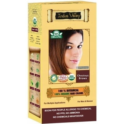 Henna na vlasy Indus Valley odstíny hnědé - Kaštanově hnědá