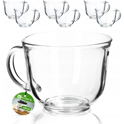 Kadax Sklenice na kávu a čaj 6 x 480 ml
