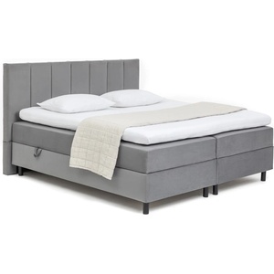 Bonami Сиво боксспринг легло с място за съхранение 180x200 cm Elva Bold Line - Bonami Selection (1756750)