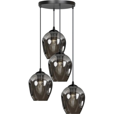 ADVITI ad-ld-6328b-gre27sp - Пендел iris, 4х60w, e27, черен-графит (ad-ld-6328b-gre27sp)