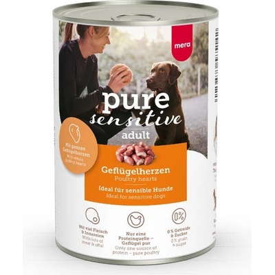 Mera Pure Adult Sensitive Geflügelherzen 6 x 400 g
