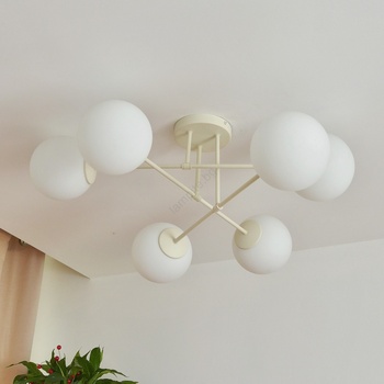 Helam Плафониера MOON 6xE27/15W/230V кремава (HE1744)