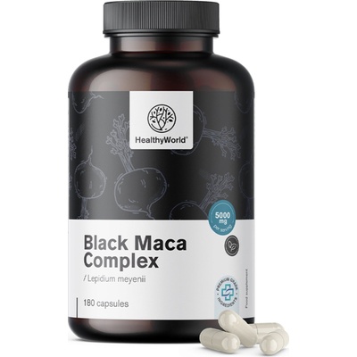 HealthyWorld Комплекс Black Maca 5000 mg - 180 капсули