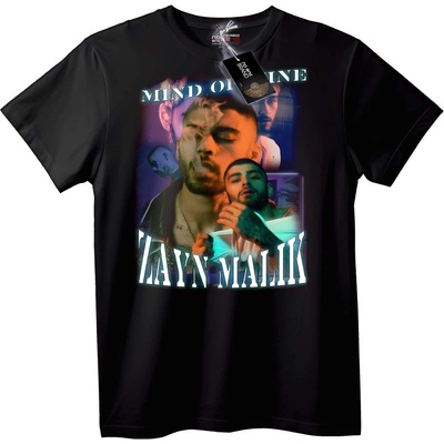 NOONEBRAND Тениска Zayn Malik Умът Ми - 4XL, Black