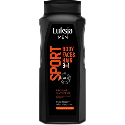 Luksja Men Sport Povzbudzujúci sprchový gél 3v1 500 ml